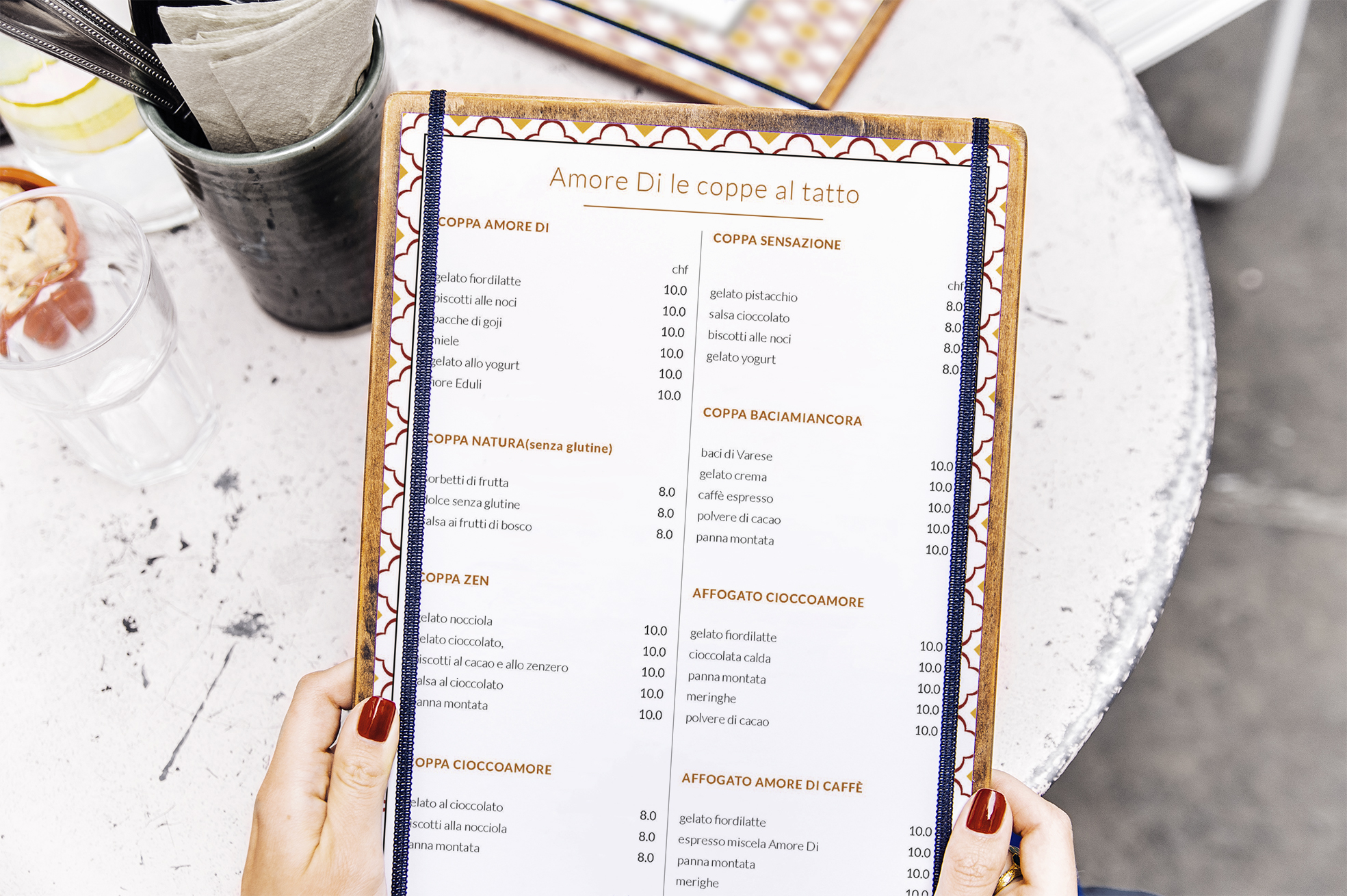 Amore Di — Menu page E