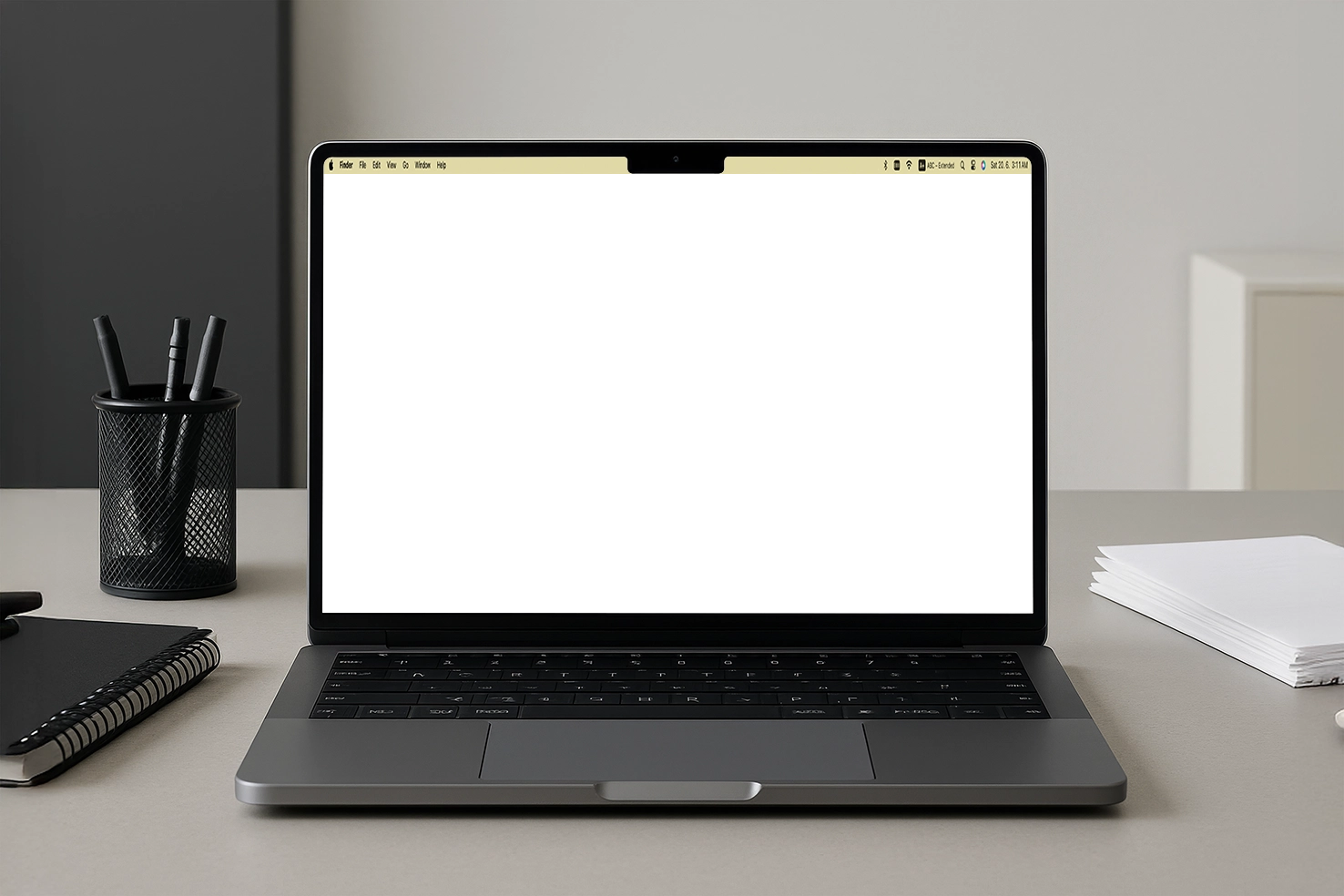 Samsonite Europe corporate presentation on laptop