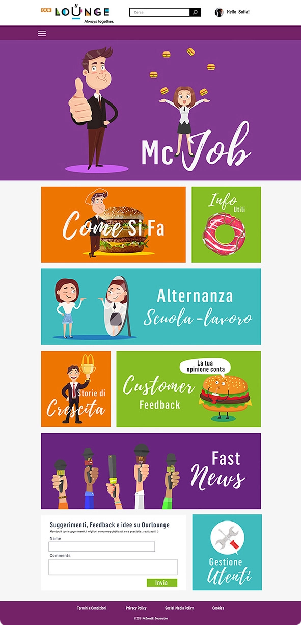 McDonald's Italia website concept, Jobs